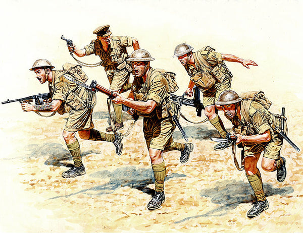 WWII British Infantry N.Africa (x5)