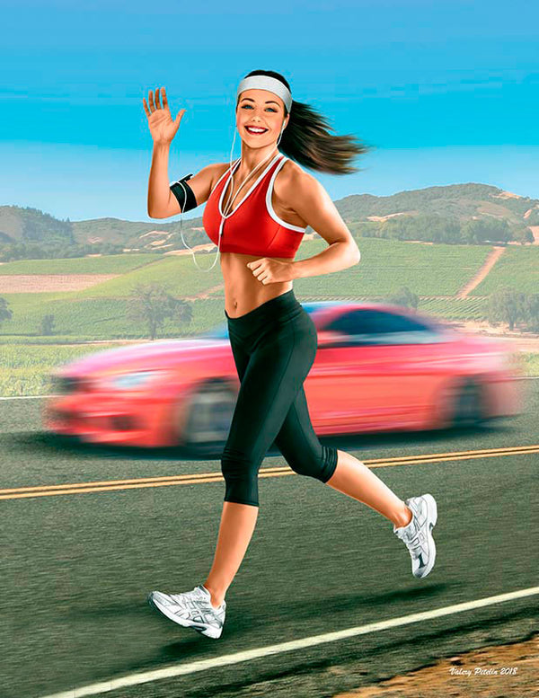 Tyra Jogging Some Miles
