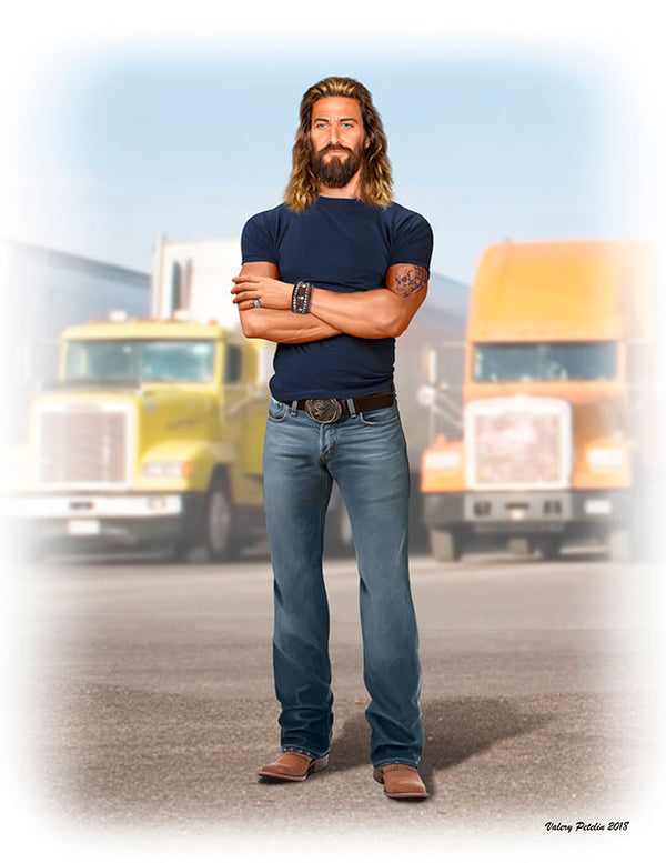 Jordan Jesus Jamerson Trucker Standing w/Arms Crossed