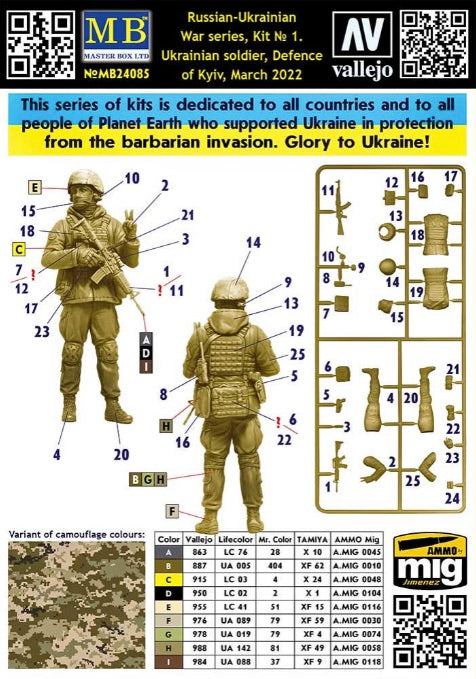 Master Box Ukrainian Soldier Defense of Kyiv March 2022