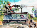 Charlie on Left! US Jeep Crew (x3) & Viet Cong (x2)