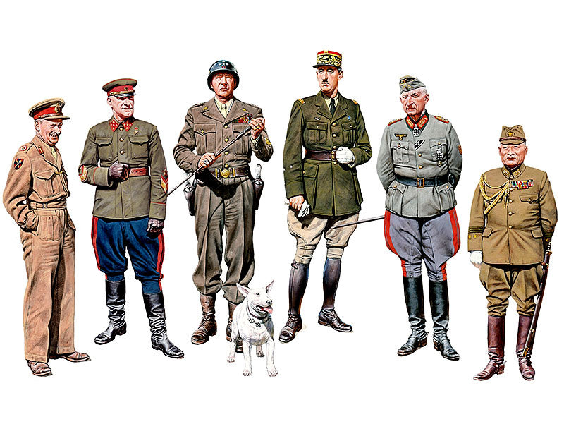 WWII Famous Generals Plastic Model Kit