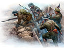 British Infantry Before the Attack WWI Era (5 figures & Trench) Plastic