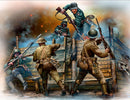 WWI Hand-to-Hand Fight German & British Infantrymen (x5)