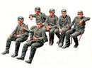 WWII German Infantry Off to the Road Vehicle Riders (x6) Plastic Model