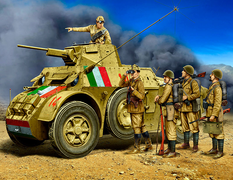 WWII Italian Military Crew (x5)