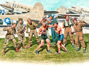 Friendly boxing match British and American paratroopers, WW II era