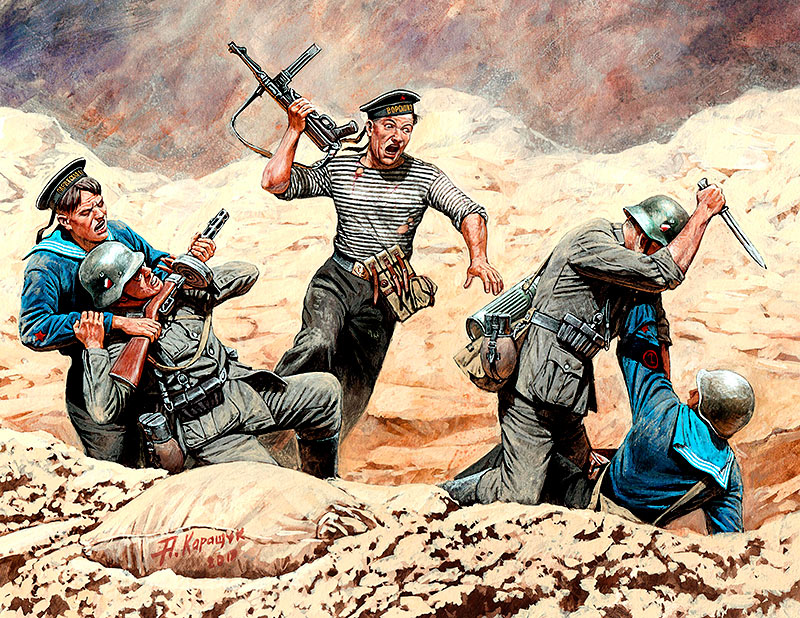 Soviet Marines and German Infantry Hand-to-hand Combat, 1941-1942. East