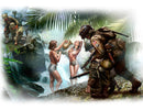 Watching Girls Shower US & German Paratroopers South of Europe 1944 (x6