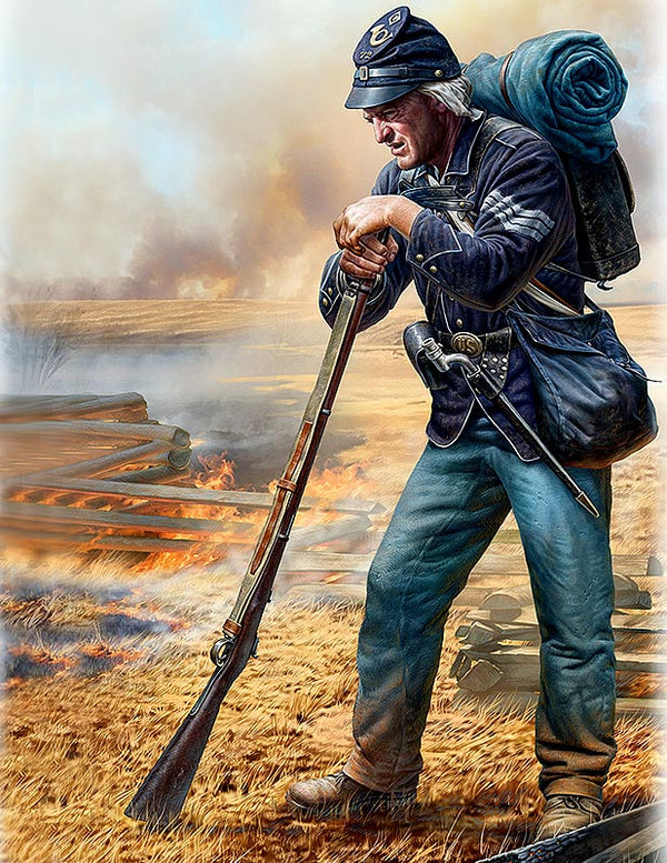 Quick Rest After the Battle American Civil War Union Army Infantry Serg