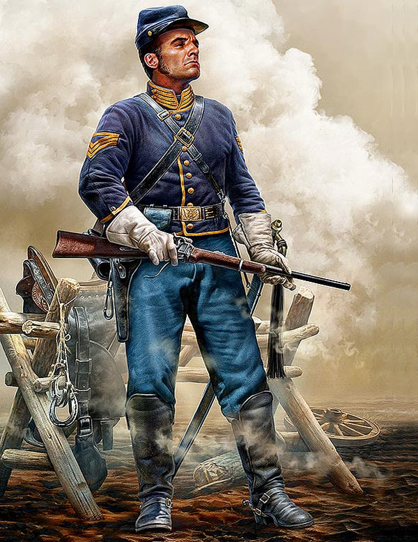 At the Ready American Civil War Brigadier General Union Cavalry Plastic