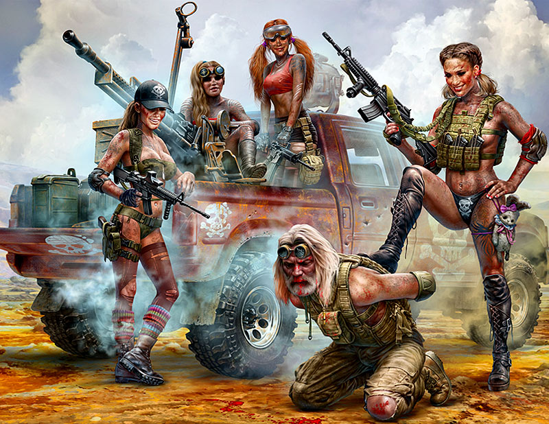 Desert Battle Skull Clan New Amazons Women Warriors (x4) with Captured