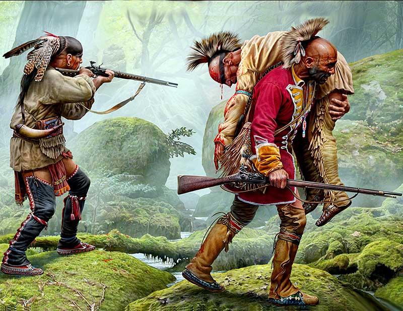 Wounded brother Indian Wars series XVIII century. Kit No. 2