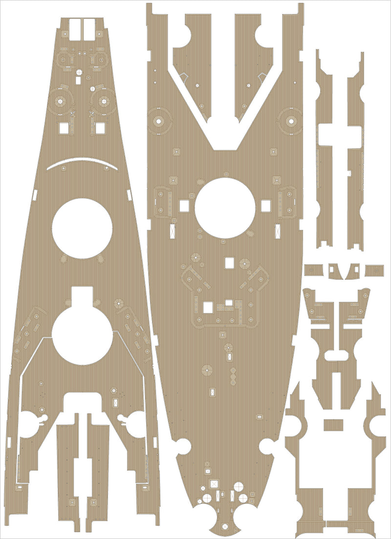 USS BB-63 Missouri 1945 Detail up set (Teak tone deck)