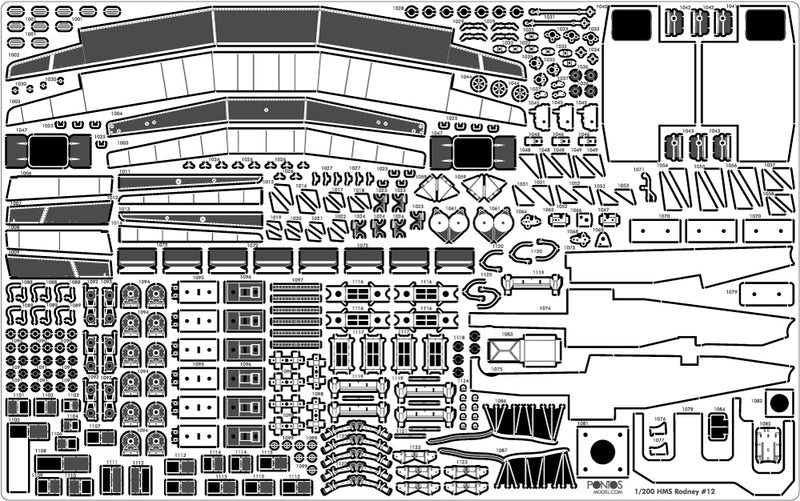 HMS Rodney Detail up set
