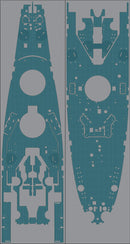 USS BB-63 Missouri Wooden Deck set Blue Deck