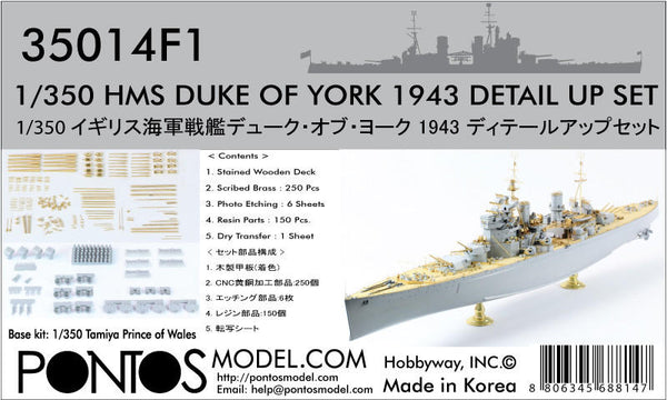 HMS Duke of York 1943 Detail up set