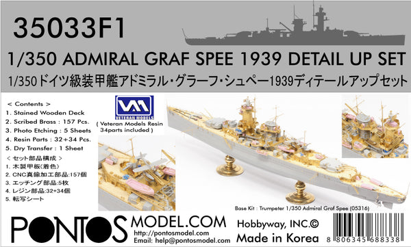 Admiral Graf Spee Detail up set for Trumpeter