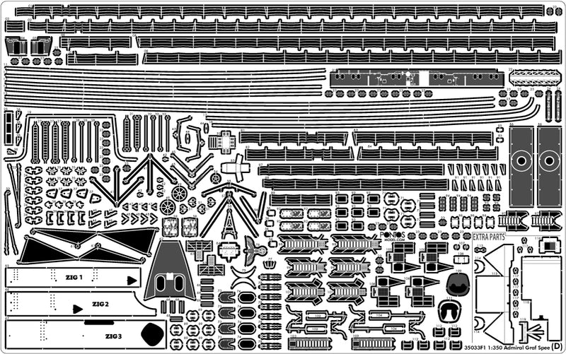 Admiral Graf Spee Detail up set for Trumpeter
