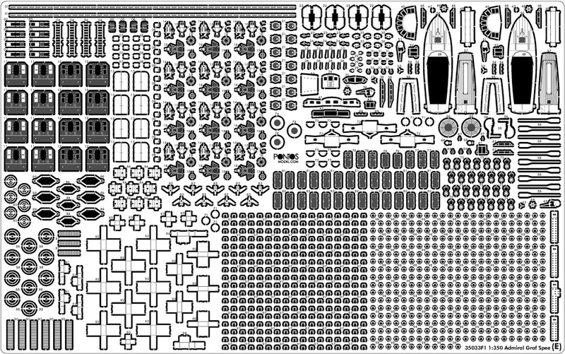 Admiral Graf Spee Detail up set for Trumpeter