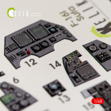 1/48 Kelik F-16I Sufa interior 3D decals for Kinetic kit