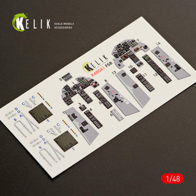 1/48 Kelik F-5B Freedom Fighter interior 3D decals for Kinetic kit