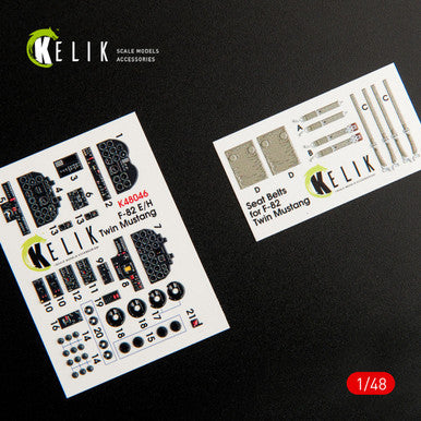 1/48 Kelik F-82 E/H Twin Mustang - Interior 3D Decal for Modelsvit