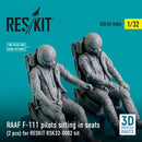 1/32 Reskit RAAF F-111 pilots sitting in seats (2 pcs) for RESKIT RSK32-0002 kit (3D Printing)