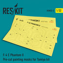 Reskit F-4 E Phantom II Painting Masks for Tamiya  kit (1/32)