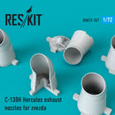 Reskit C-130H Hercules exhaust nozzles for Zvezda Kit (1/72)