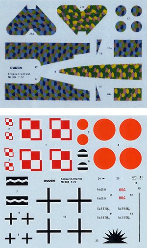 ROD004 - 1/72 Roden Fokker E V D VIII Aircraft
