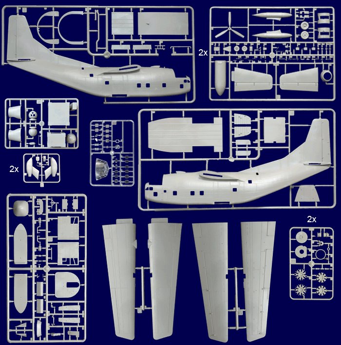 ROD058 - 1/72 Roden Fairchild NC/AC123K Black Spot Aircraft