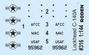 ROD316 - 1/144 Roden Lockheed C-140A Jetstar