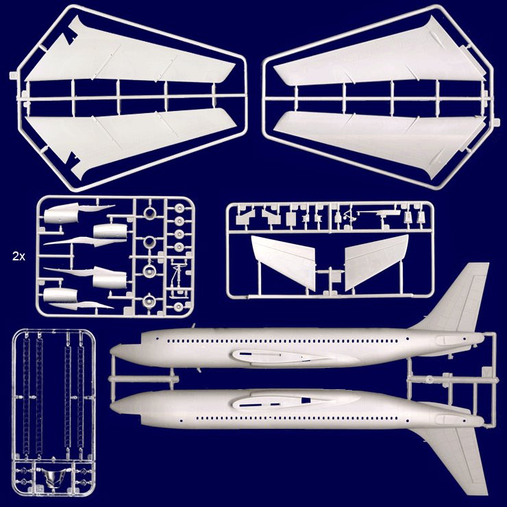 ROD317 - 1/144 Roden B720 Caesar's Chariot Led Zeppelin Tour Passenger Airliner
