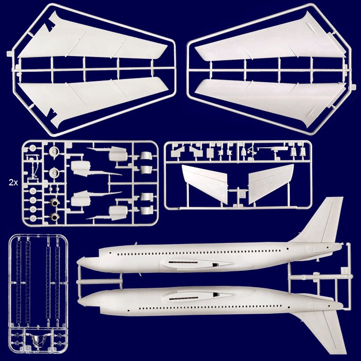 ROD319 - 1/144 Roden B720B Pan Am Pan American Airliner