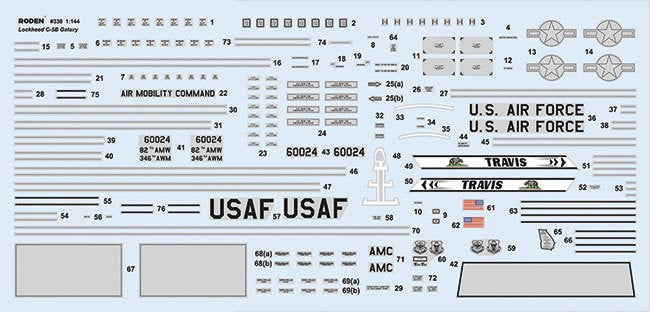 ROD330 - 1/144 Roden C5B Galaxy Military Transport Aircraft