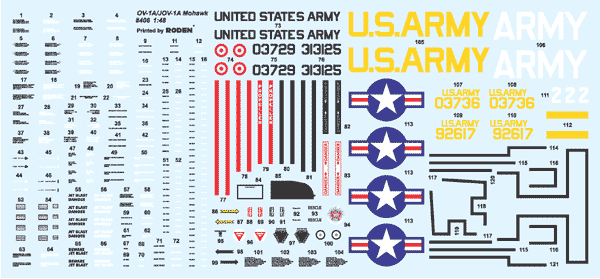 ROD406 - 1/48 Roden OV1A/JOV1A Mohawk Vietnam/Later era Armed Observation & Intelligence USAAF Aircraft