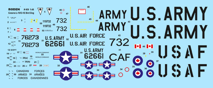 ROD409 - 1/48 Roden L19/O1 Bird Dog USAF Light Communications Aircraft