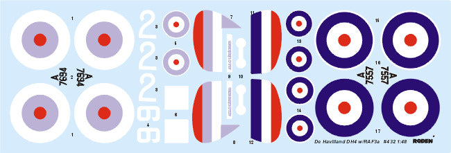 ROD432 - 1/48 Roden De Havilland DH4 "RAF3A"