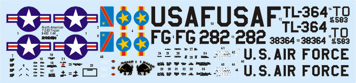 ROD450 - 1/48 Roden T28D Trojan USAF Trainer Aircraft