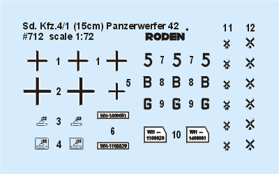 ROD712 - 1/72 Roden SdKfz 4/1 Panzerwerfer 42 (Early) Rocket Launcher