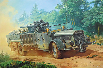 Roden Selbstfahrlafette auf Fahrgestell VOMAG 7 or 660 mit 8,8 cm Flak