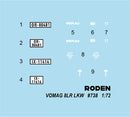 ROD738 - 1/72 Roden Vomag 8 LR Lkw WWII German Heavy Military Truck