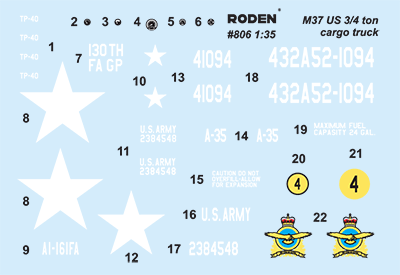 Roden M37 3/4-Ton 4x4 US Cargo Truck