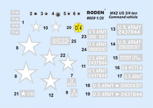ROD809 - 1/35 Roden M42 US 3/4-Ton 4x4 US Command Truck