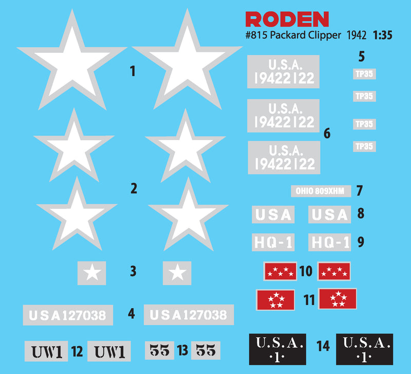 Roden WWII 1941 Packard Clipper US Army Staff Car