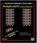 3D Printed Workable Track Link Pz.Kpfw.III/IV Early Production