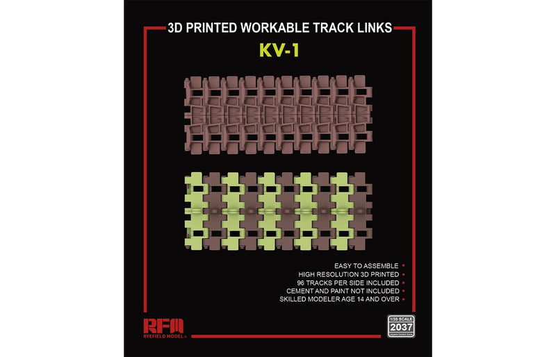 3D printed  Workable track links for KV-1