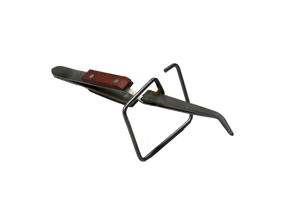 The Third Hand 6" Fibergrip Tweezers Curved with Stand