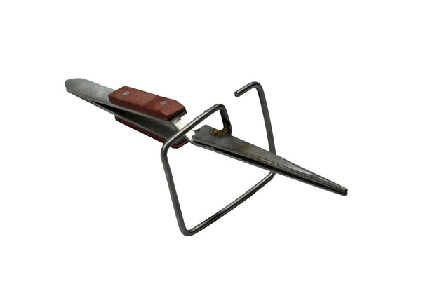 The Third Hand 6" Fibergrip Tweezers Straight with Stand